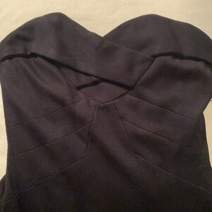 Bailey 44 black strapless dress with boning structure & back zip, XS